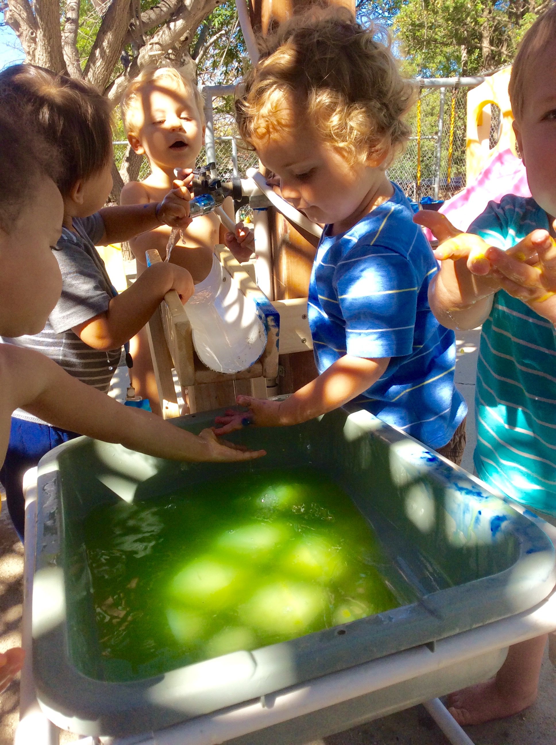 water play preschool child care center day care toddler care
